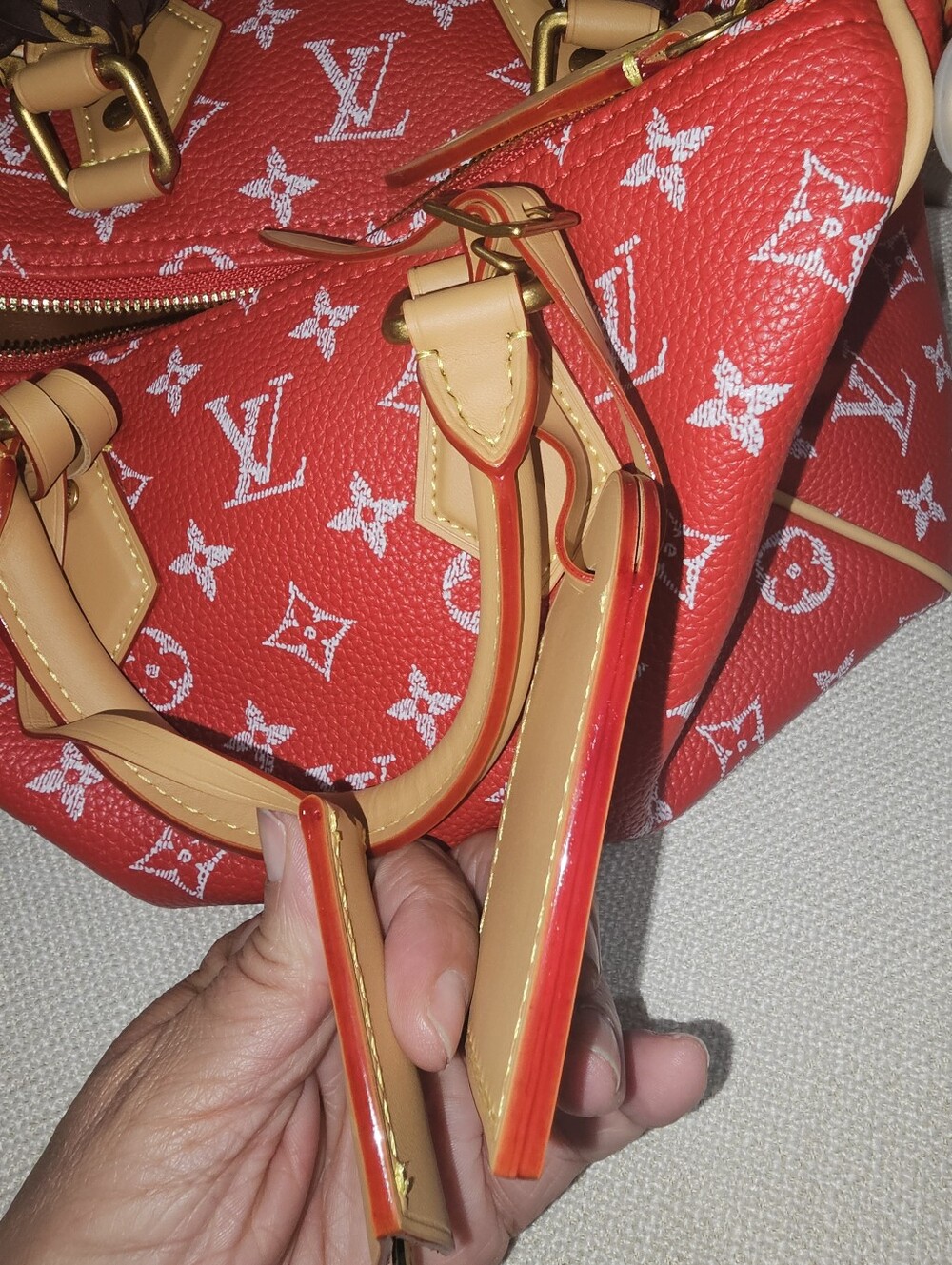 BEAUTIFUL RED P9 SOFT SPEEDY 25 BAG ❤️ - Picture 11 of 11